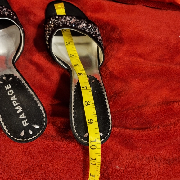 Y2K Perfection Rampage embellished mule slide evening shoe  satin - Picture 5 of 9